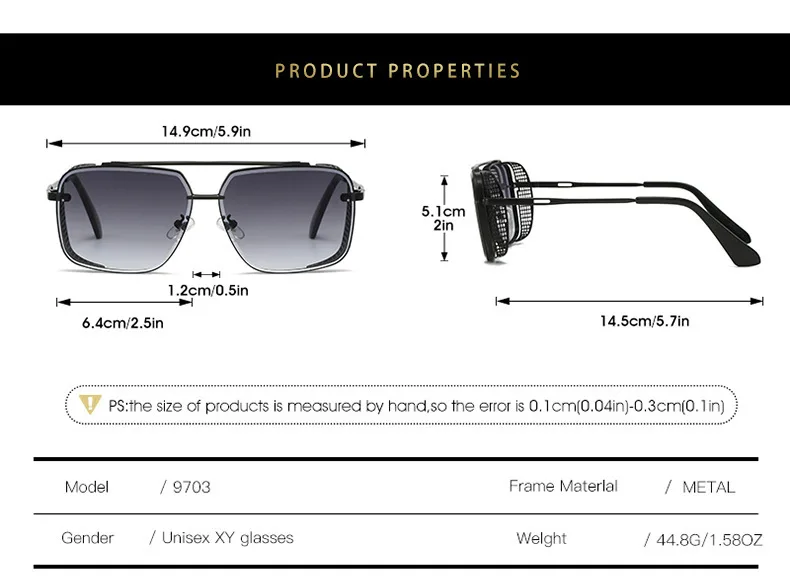 Gradient Retro Sunglasses – Stylish Premium Wire-Frame Edge Style