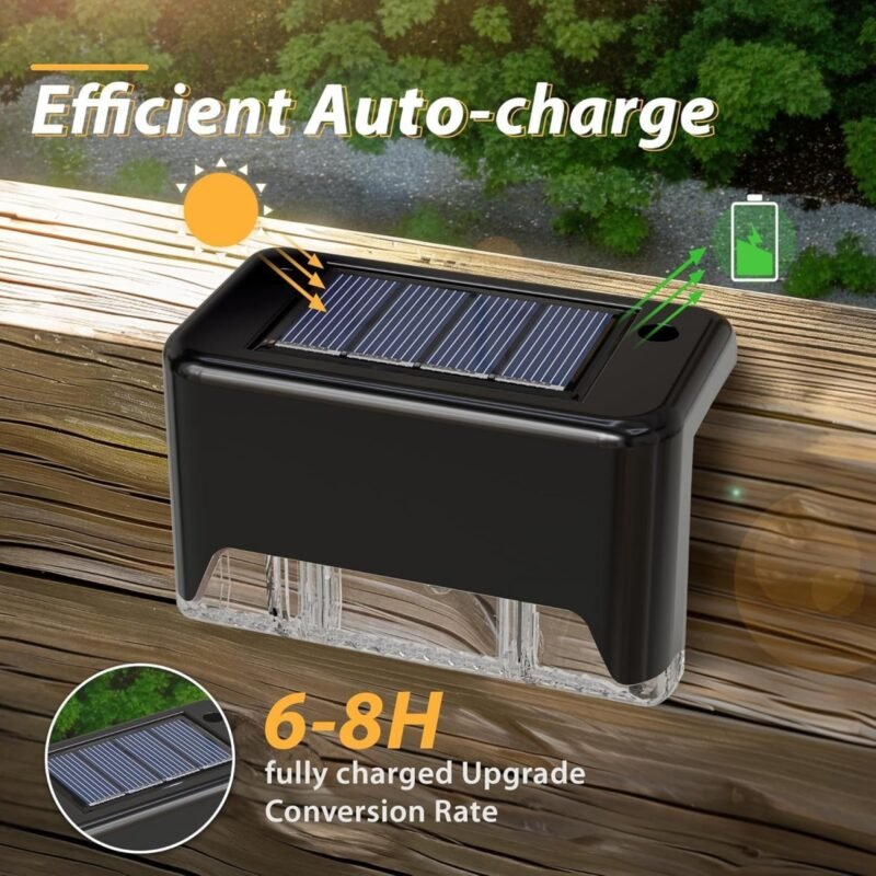 32&Amp;16 Pcs Solar Deck Lights Outdoor Solar Step Lights Waterproof Led Solar Lights For Outdoor Stairs Step Fence Yard Patio And Pathway Family'S Gifts  Warm White