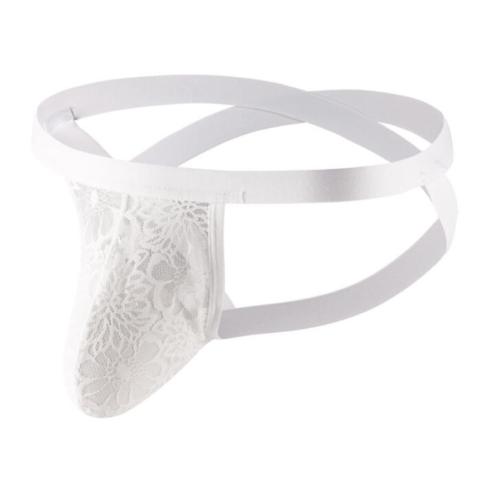 Men's Underwear T-back Lace Mesh Double G-string - Image 5