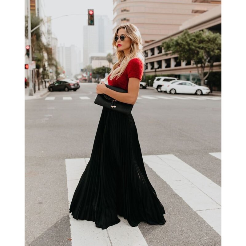 5088880914493.Jpg Women Fashion Casual Skirt Girls High Waist Long Skirts