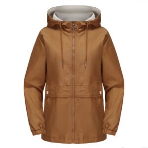 New Hooded Solid Color Trench Coat For Women