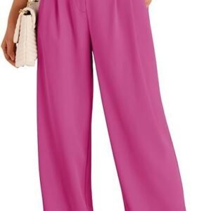 Casual Wide Leg Business Pants Women'S High Waist Formal Trousers