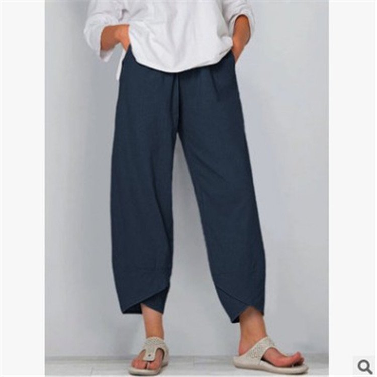 Wide Leg Pants Loose Casual Cotton Linen