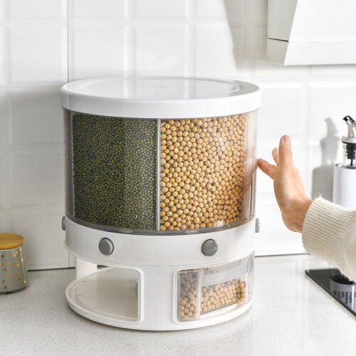 Rotating Rice Storage Container Rotating Rice Storage Container