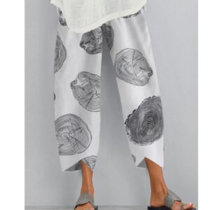 Wide Leg Pants Loose Casual Cotton Linen