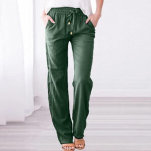 588C131D-Ab56-46F8-B6Dc-C48F5823Ddac.jpg Women'S Solid Color Loose Elastic Waist Casual Trousers