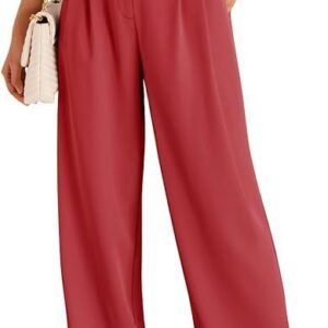 Casual Wide Leg Business Pants Women'S High Waist Formal Trousers