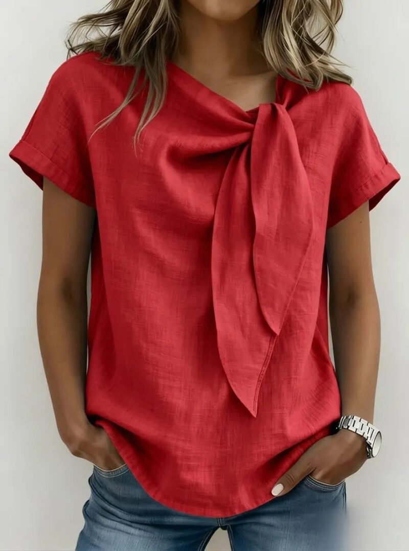 Women'S Summer Short Sleeve Casual T-Shirt - Cotton Blend Lightweight Everyday Top For Daily Wear