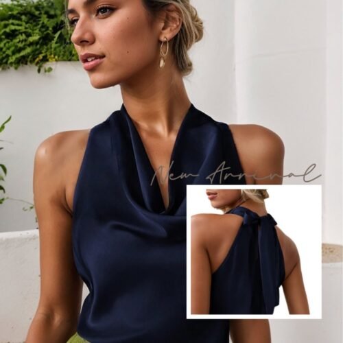 Elegant Sleeveless Halter Blouse Elegant Sleeveless Halter Blouse