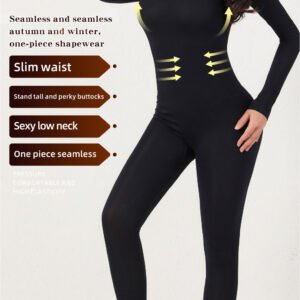 Snatched Waist Body Shaper-Long Sleeve And Full Leg