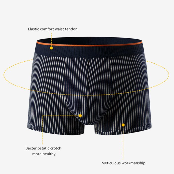 Men's Underwear Pure Cotton Boxer Brief Close-fitting Shorts - Image 7