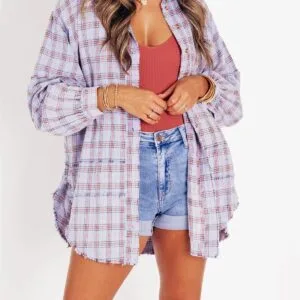 Stylish Tassel Plaid Shirt Coat For Effortless Autumn Winter Fashion