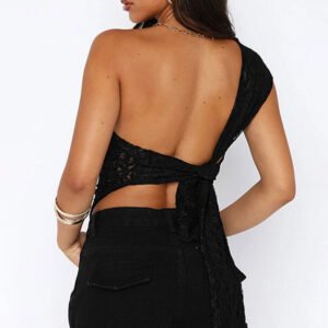 Lace Backless Top – Stylish Summer Streetwear For Women