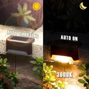 32&Amp;16 Pcs Solar Deck Lights Outdoor Solar Step Lights Waterproof Led Solar Lights For Outdoor Stairs Step Fence Yard Patio And Pathway Family'S Gifts  Warm White