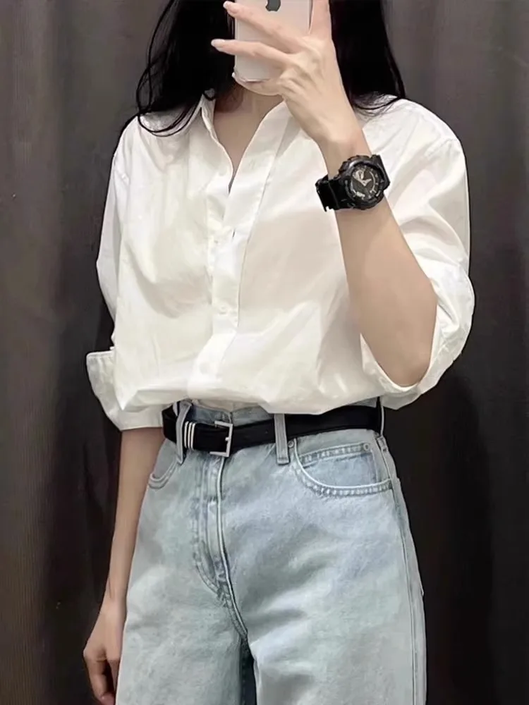 74Cbde9D-C762-4Ef6-Bed4-51116191Ac22.Jpg White Cotton Shirt Womens Long Sleeve