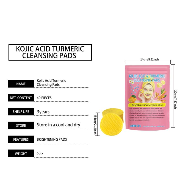 Turmeric Acid Cleansing Pad Gentle Cleansing Skin Care To Reduce Acne Face Brightening Delicate Pores - Image 6