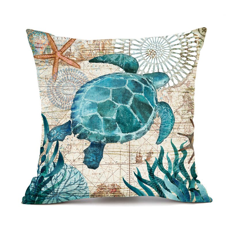 797582791320.Jpg Cushion Covers Sea Turtle Printed Throw Pillow Cases For Home Decor Sofa Chair Seat