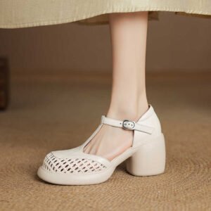 7C2Fd67F-7Ccc-4499-B4D7-44714A27Af26.Jpg Round Head Thick Bottom Chunky Heel T-Strap High Heels