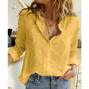 Long Sleeve V-Neck Blouse