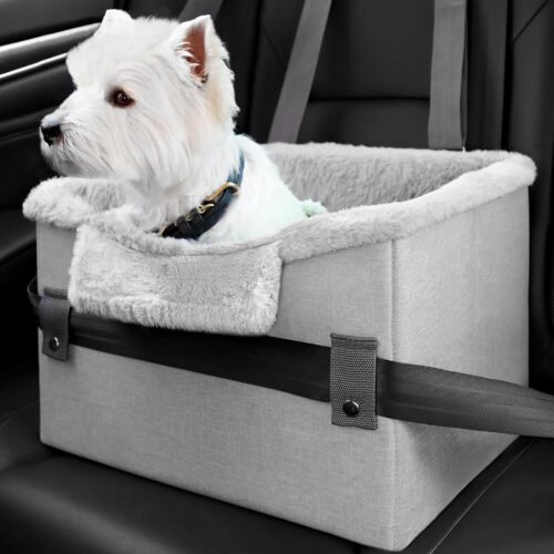 7f10681d-c8e3-4a74-911c-45fcb26ecaa0.jpg Portable Small Dog Car Seat Dog Booster Seat For Car With Clip-On Safety Leash Perfect For Small Pets Pet Products
