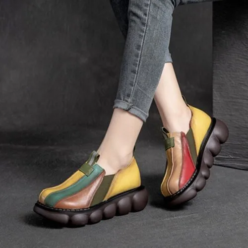 color block ethnic shoes