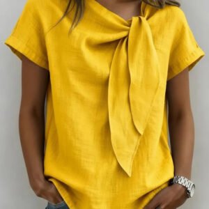 Women'S Summer Short Sleeve Casual T-Shirt - Cotton Blend Lightweight Everyday Top For Daily Wear
