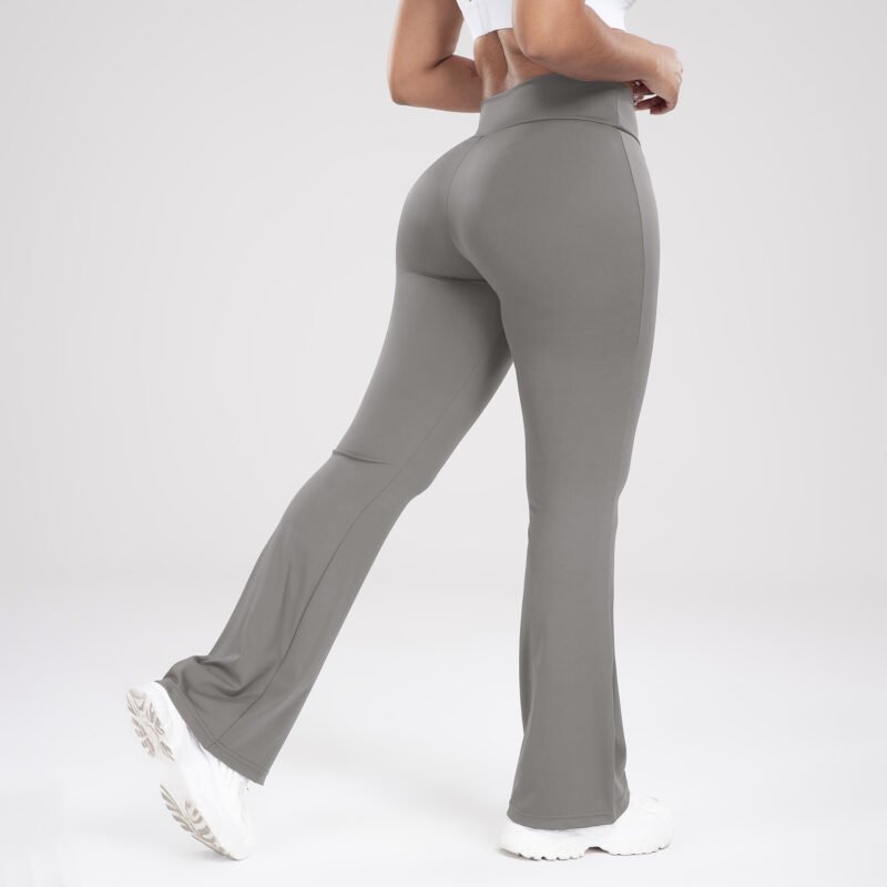 Cross Waist Side Pocket Leisure Sports Bell-Bottom Pants Slim Fit Yoga Pants Women