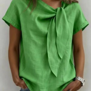 Women'S Summer Short Sleeve Casual T-Shirt - Cotton Blend Lightweight Everyday Top For Daily Wear