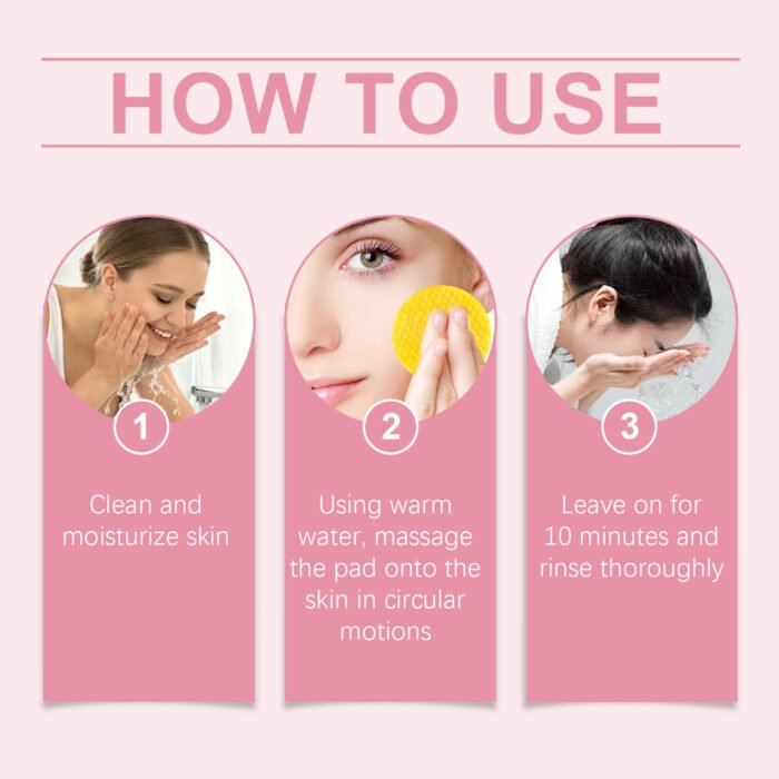 Turmeric Acid Cleansing Pad Gentle Cleansing Skin Care To Reduce Acne Face Brightening Delicate Pores - Image 3