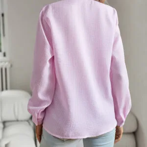 Elegant Striped Long Sleeve Blouse For Modern Everyday Style