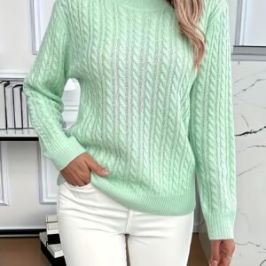 88De1678-Abf3-4Bdc-844F-1386E6B1Ae88.Jpg Versatile Fashion Classic Twist Round Neck Sweater