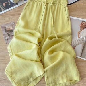 8B93A3E1-18Ab-4108-B499-4457B95C6Ca3.Jpg High Waist Drape Linen Cropped Straight Pants