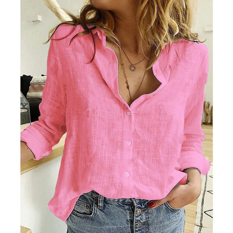 Long Sleeve V-Neck Blouse