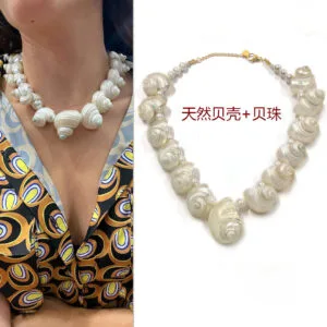 91F75405-055E-4306-A36A-C5Ea840F0Cf0.Jpg Baroque Pearl Conch Necklace