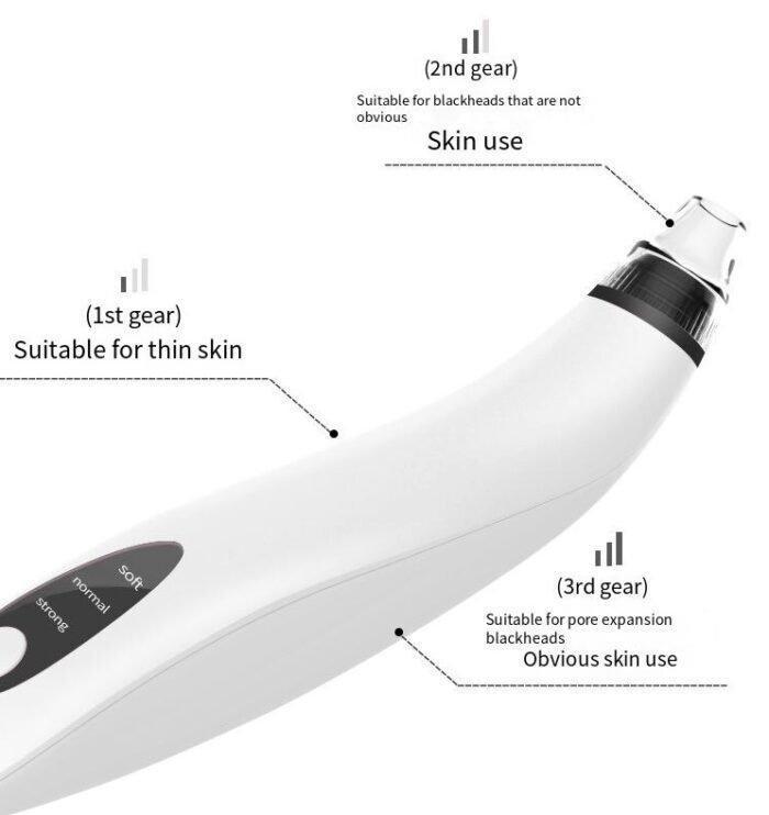 Electric Blackhead Remover Cleaner Face Diamond Pore Vacuum Suction White Heads - Image 5