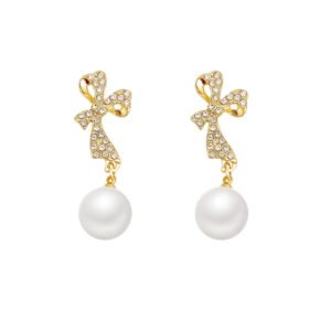 Ins Butterfly Earrings With Rhinestones Fashion Temperament Jewelry