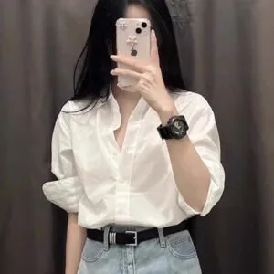 9756D4B7-E540-4E18-9C8D-Dc830Cacf055.Jpg White Cotton Shirt Womens Long Sleeve