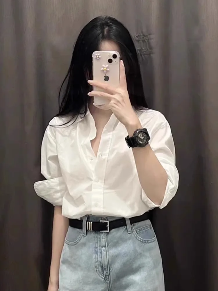 9756D4B7-E540-4E18-9C8D-Dc830Cacf055.Jpg White Cotton Shirt Womens Long Sleeve