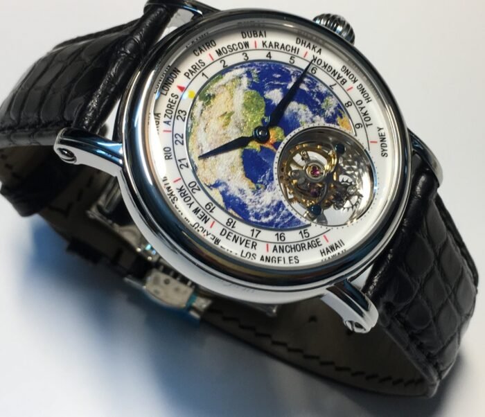 3D Globe Tourbillon Round Watch Fashion - Image 3