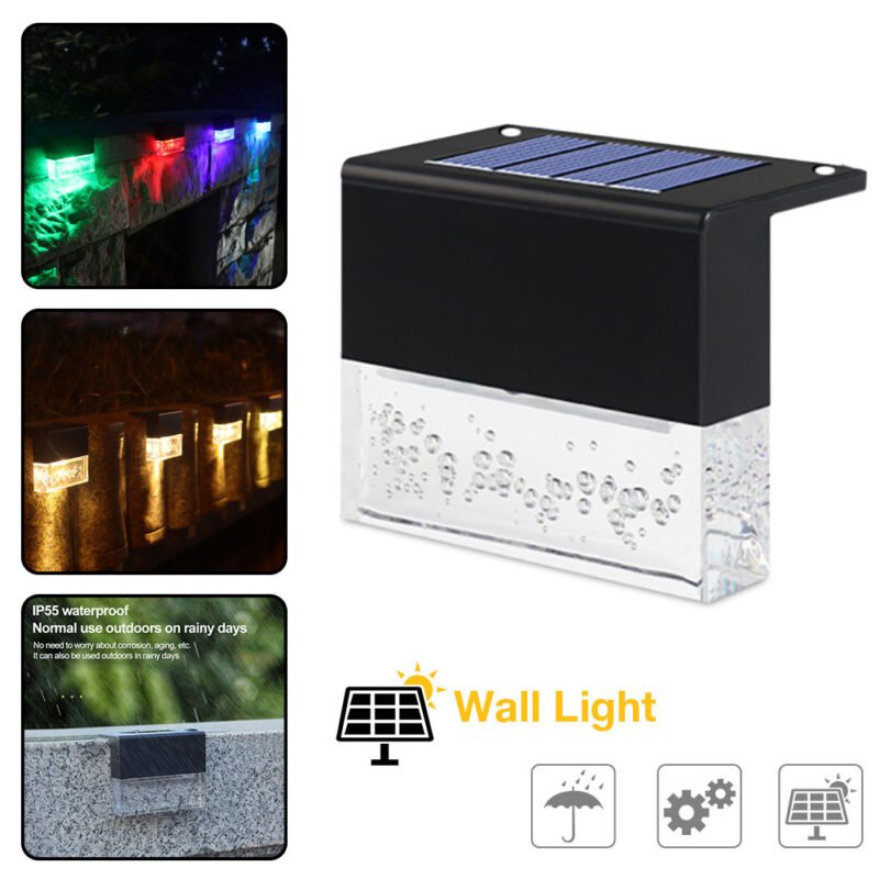 98Bd1995-C5F6-40F8-A172-5B5B25243816.Jpg Waterproof New Rgb Led Solar Light Step Fence Light