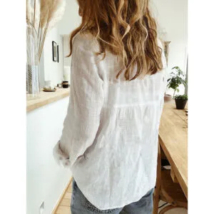 Long Sleeve V-Neck Blouse