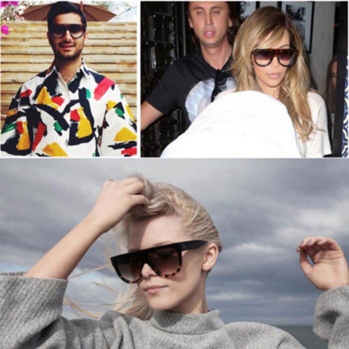 Women Sunglasses Oversized Square Goggles Shades Sun Glasses Outdoor Vintage - Image 5