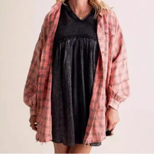 Stylish Tassel Plaid Shirt Coat For Effortless Autumn Winter Fashion