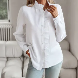 Elegant Striped Long Sleeve Blouse For Modern Everyday Style