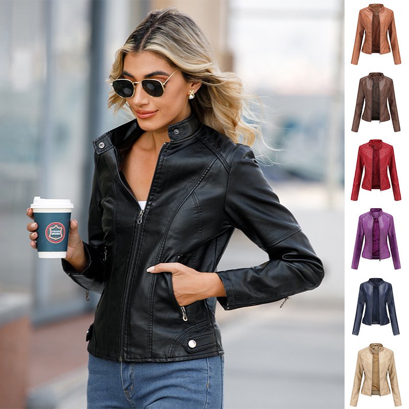 European And American Women'S Leather Jackets