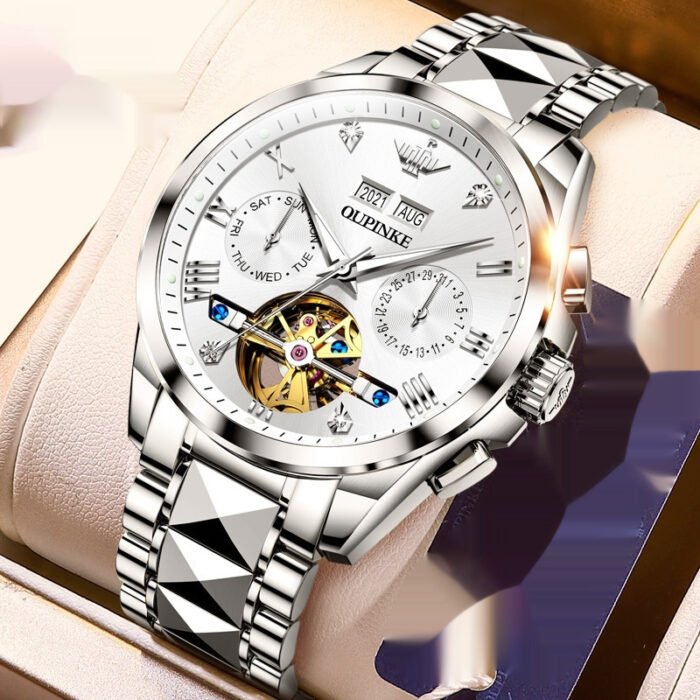 Hollow Automatic Mechanical Tide Waterproof Men's Watch - Image 7