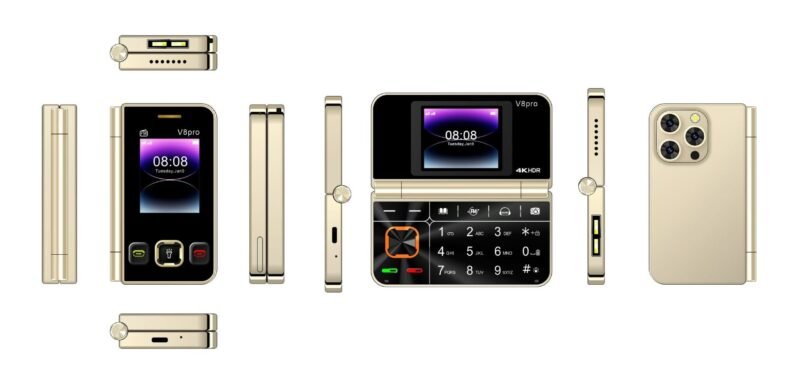 Ab7A1105-15Fc-4228-B278-1B4016800B77.Jpg V8Pro Dual Screen Folding Flip Function Mobile Phone