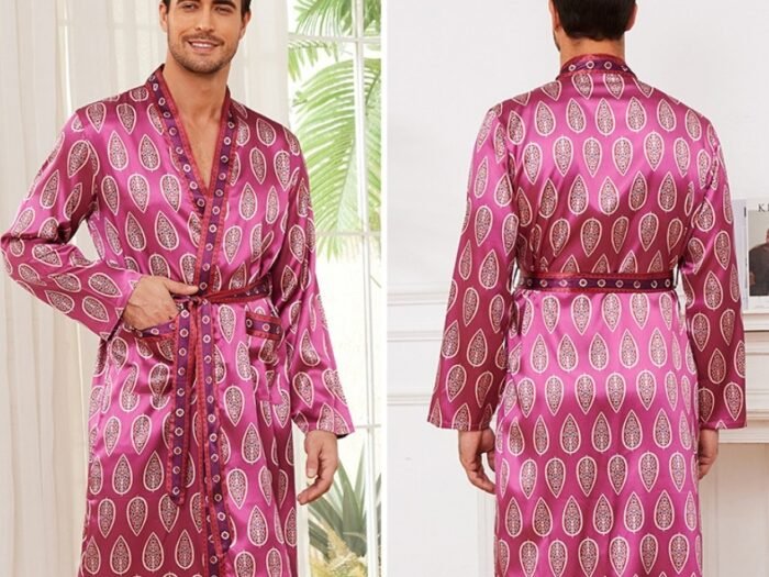 Fashion Personality New Men's Bathrobe Thin - Image 3