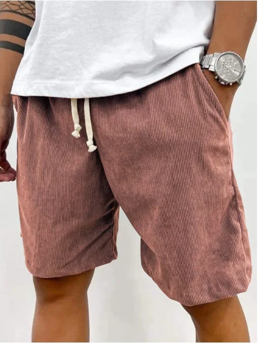 B8Af7D06-9B8E-484F-87E5-Ced0Ab758C05_Trans.jpeg Men'S Corduroy Shorts With Drawstring Fashion Casual Pockets Pants Summer