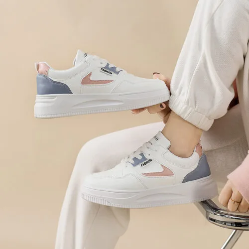 breathable leather flat shoes for women